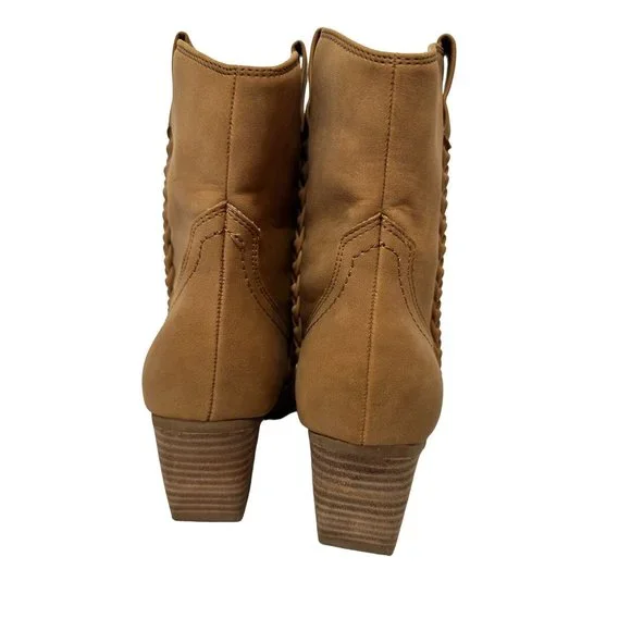 Dolce Vita Koolson Women's Western Stacked Heel Braided Boots Size 6.5 - Picture 7 of 8